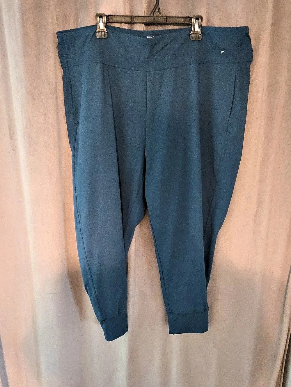 Mondetta Performance + Luxury Cropped leggings Blue/Green Size 2X Like New